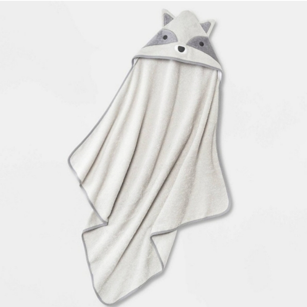 NWT Cloud Island Racoon Hooded Towel